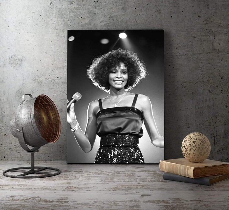 Whitney Houston performs on stage Canvas Wall Art