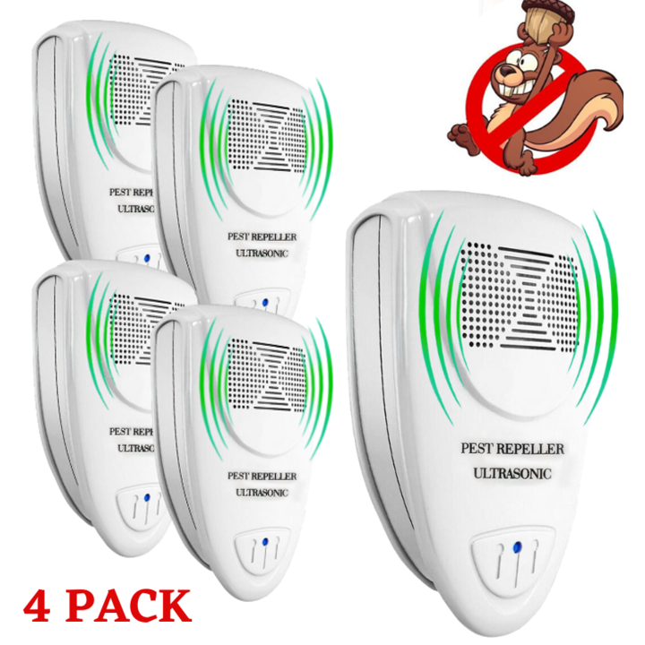 Ultrasonic Squirrel Repellent - Pack Of 4 Deterrent Devices - Get Rid Of Squirrel In 48 Hours、shopify、sdecorshop