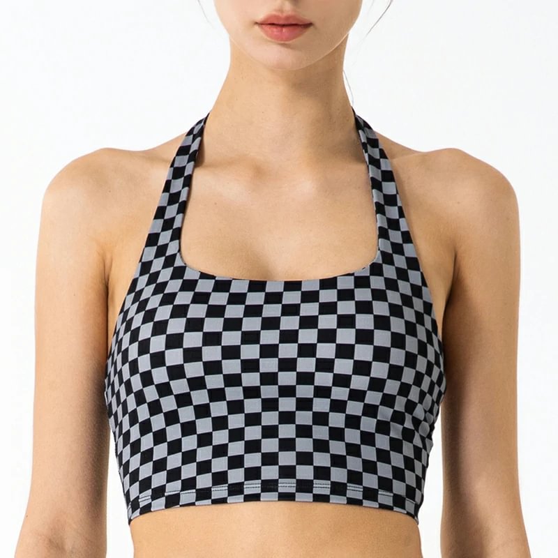 Her Gym Clothing checkered bra top comfortable