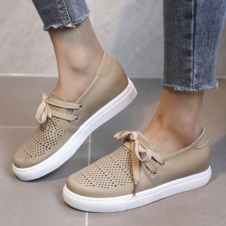 Women's Slip On Sneakers Lace Up Shoes
