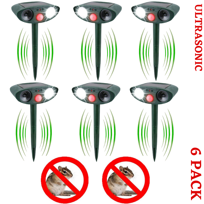 Get Rid of Chipmunks in 48 Hours - PACK of 6 Ultrasonic Chipmunk Repeller - Solar Powered、shopify、sdecorshop
