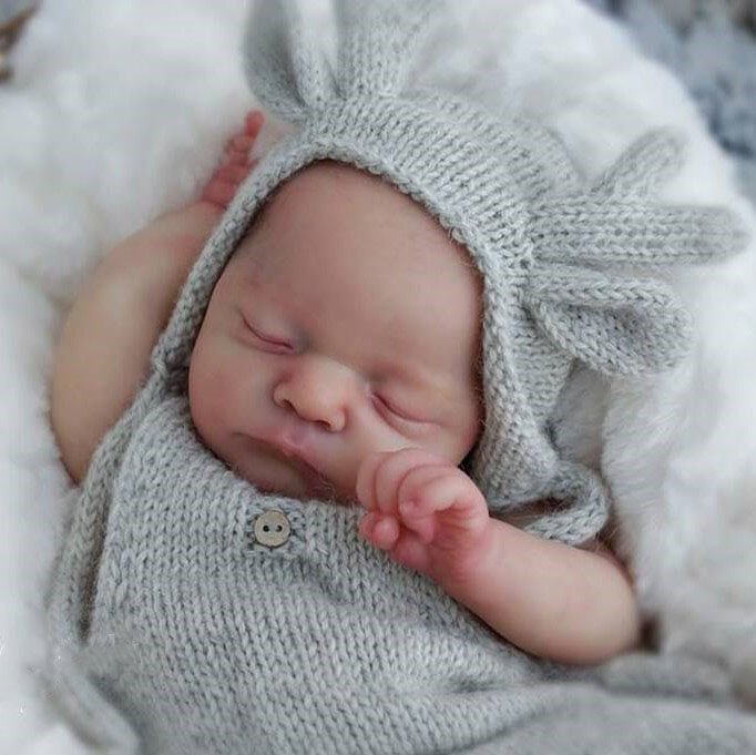  17" Lifelike Handmade Asleep Reborn Baby Boy Ezekiel,Gift for Kids - Reborndollsshop.com-Reborndollsshop®