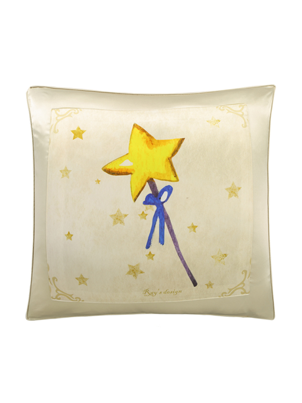 Magic Wand Printed Decorative Cushion Silk Pillowcase