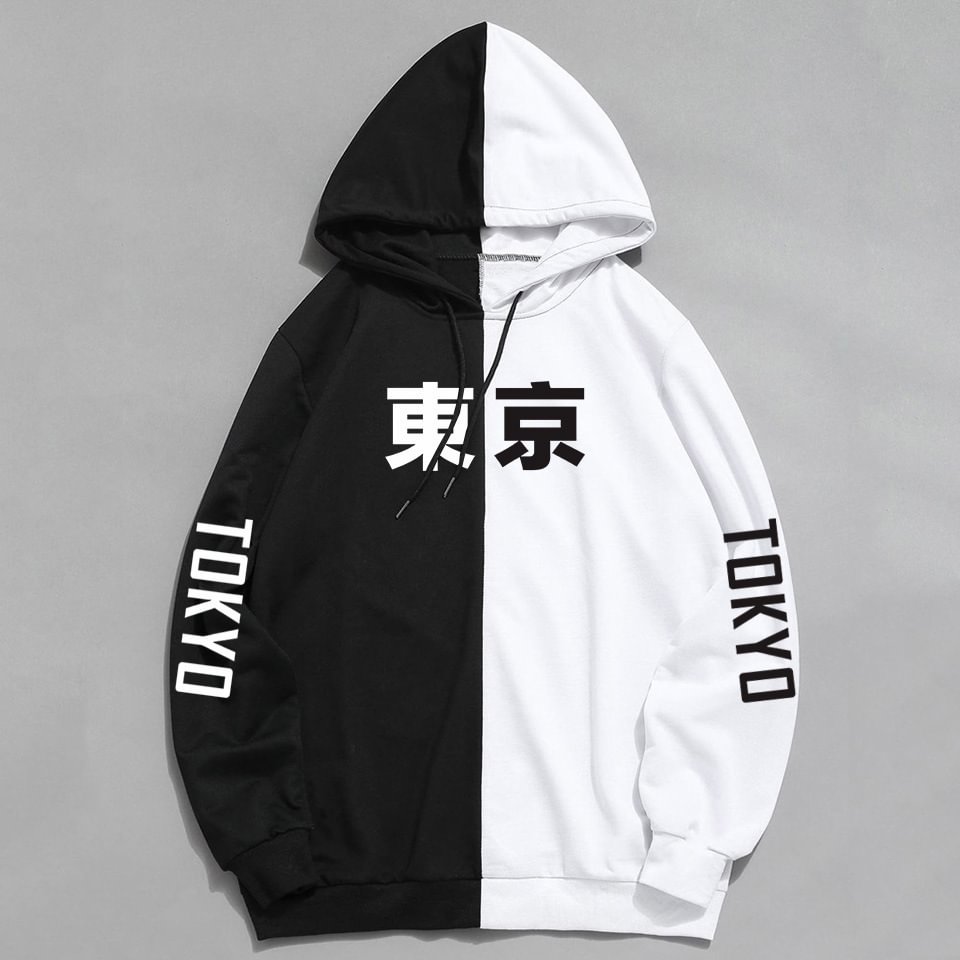 Project - X Tokyo Embroidered Contrast Fluffy  Techwear Hoodie