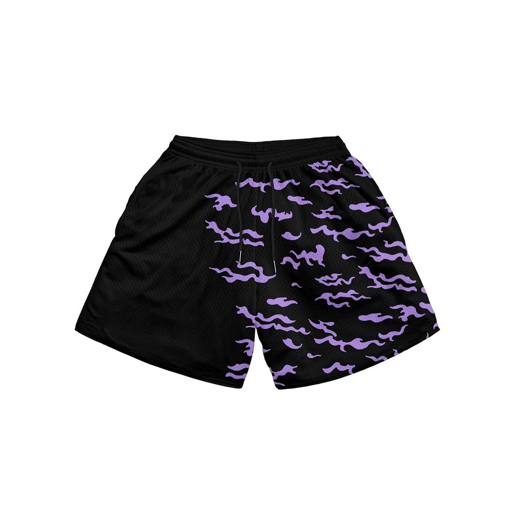 Men's Camo Print Shorts / Techwear Club / Techwear