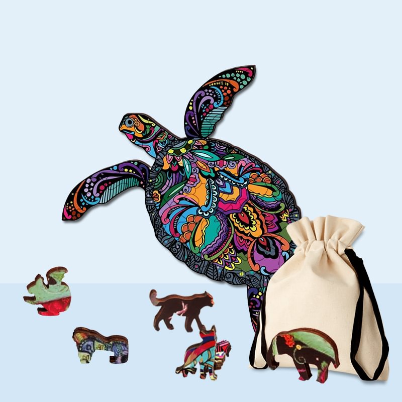 JEFFPUZZLE™-JEFFPUZZLE™ Color turtle Jigsaw Puzzle