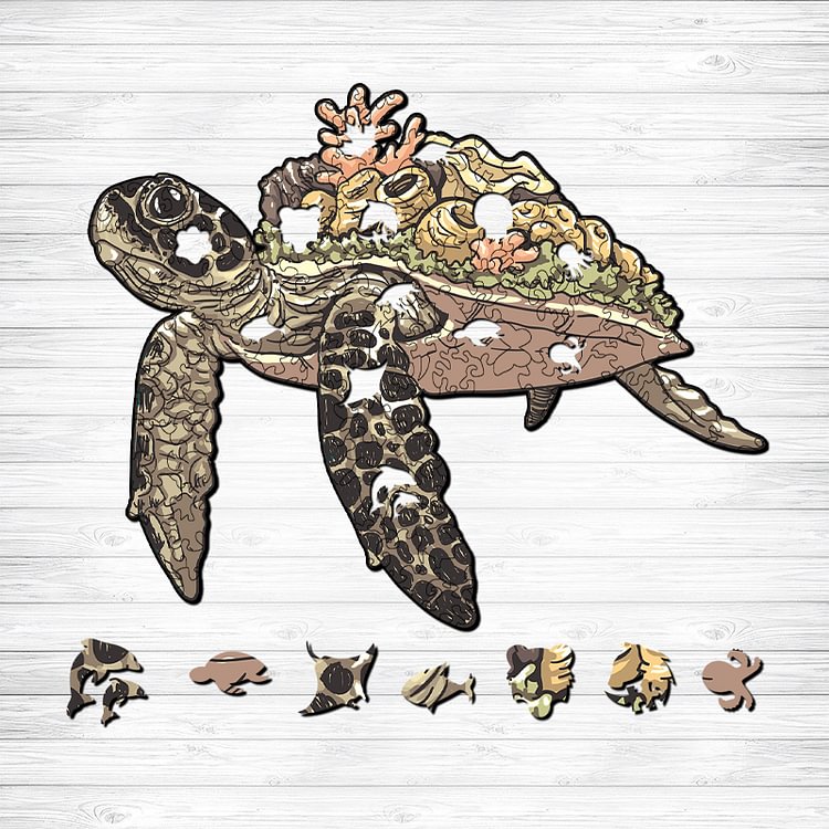 Turtles Wooden Jigsaw Puzzle