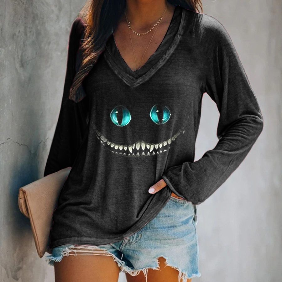 Eyes Of The Monster Printed Long Sleeve T-shirt
