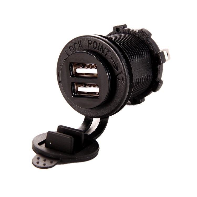 Dual Usb Charger Socket Outlet 2.1 Amp Panel Mount Motorcycle