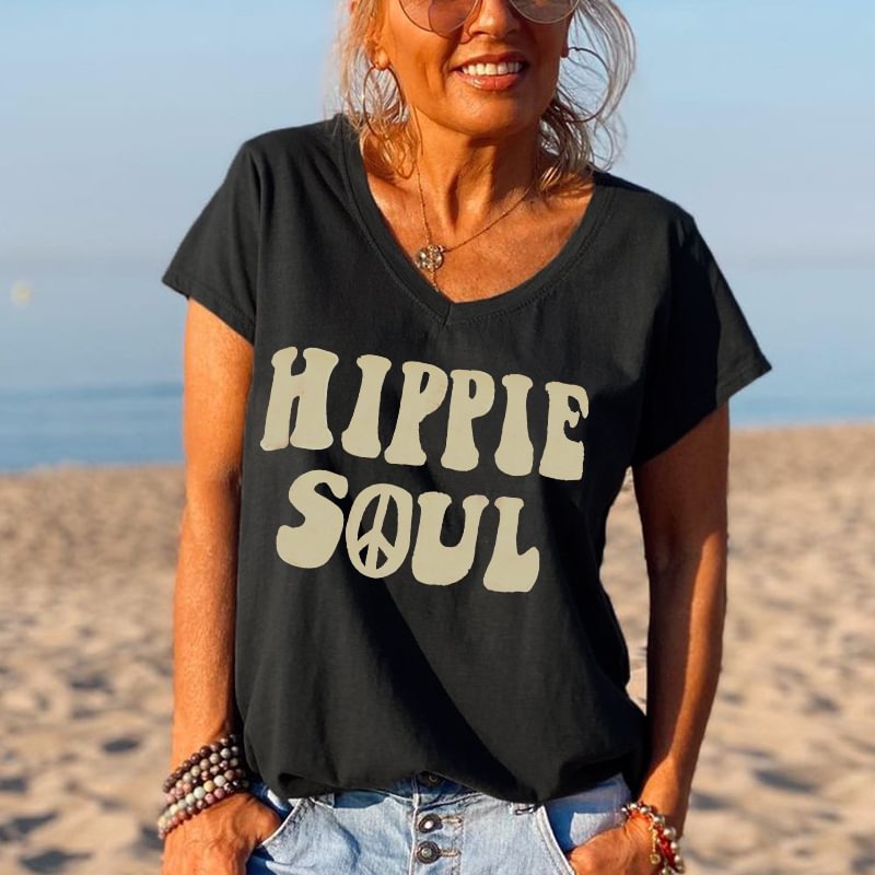 Simple Hippie Soul Short Sleeve Graphic Tees