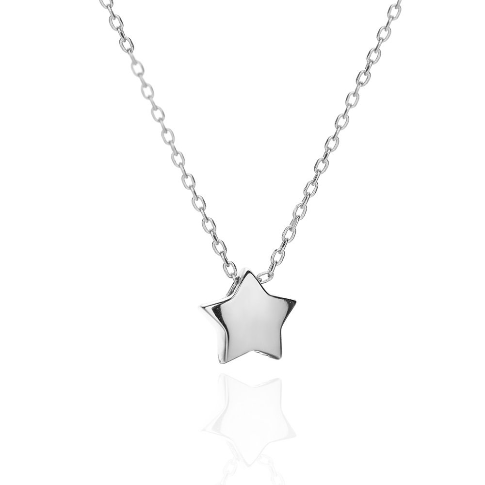 Star Silver Pendant Necklace