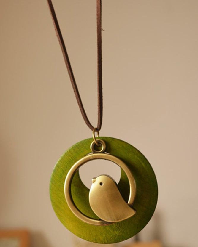 Retro Handmade Bird Necklace