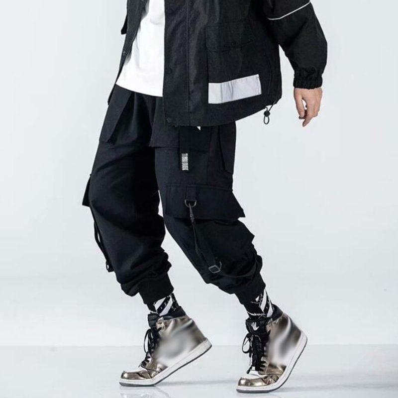 Project-X Classic Dark Tekky Style Strapped Jogger Trouser Pants