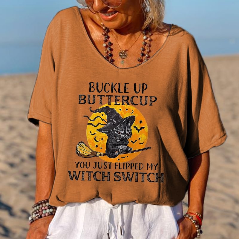 You Just Flipped My Witch Switch Print T-shirt