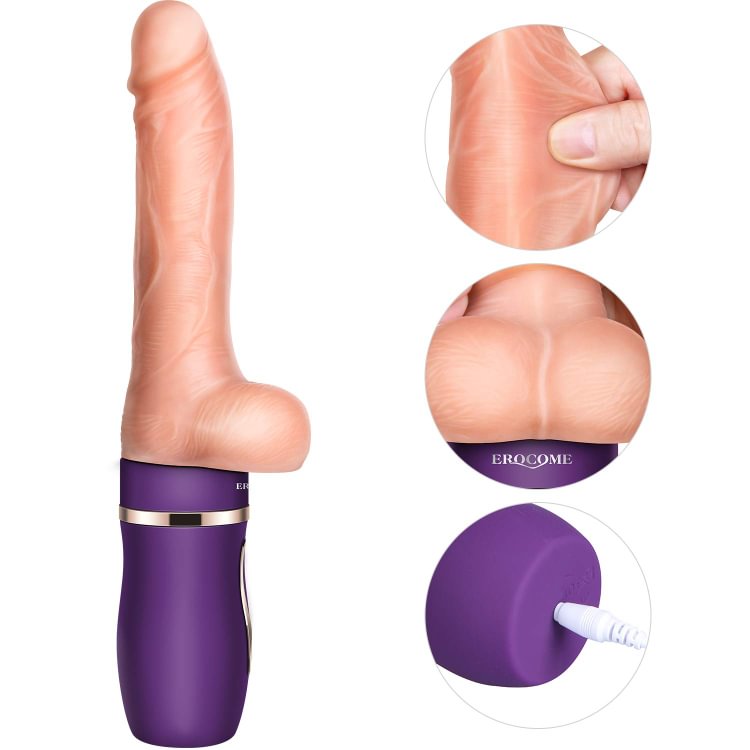 Dildo Thrusting Vibrator Mimics Real Sex with Heating Function