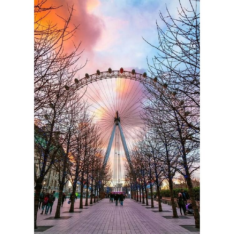 Ferris Wheel - Full Round Drill Diamond Painting - 30x40cm(Canvas)