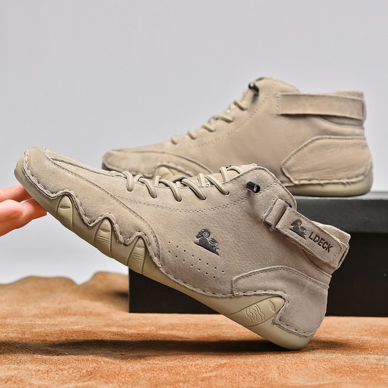 beck suede velcro boots