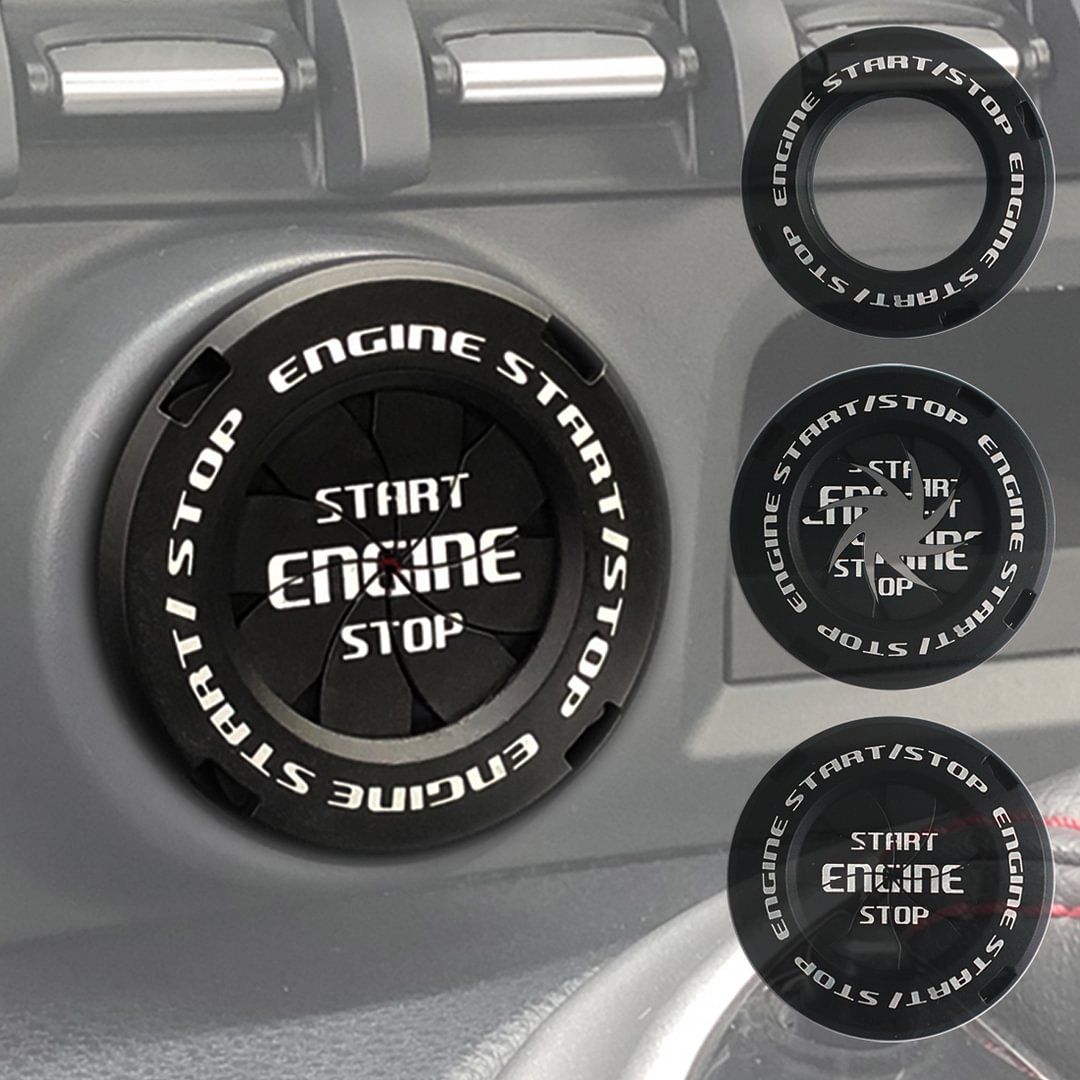 Engine Start Stop Button Cover Push to Start Button Ignition Cover Anti-Scratch Universal Button Decoration Ring 