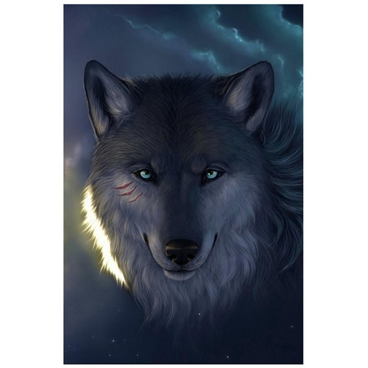 Wolf - Partial Round Drill Diamond Painting - 30x40cm(Canvas)