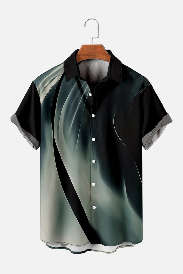 Tiboyz Geometric Cool Short Sleeve Shirt