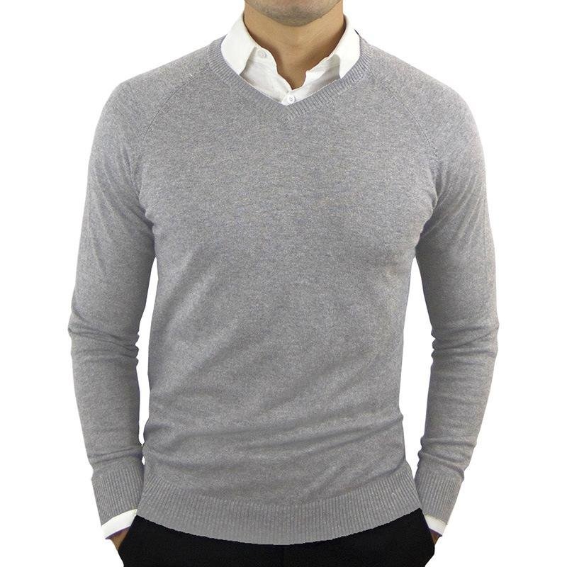 V-neck Bottomed Shirt Men's Sweater-Corachic