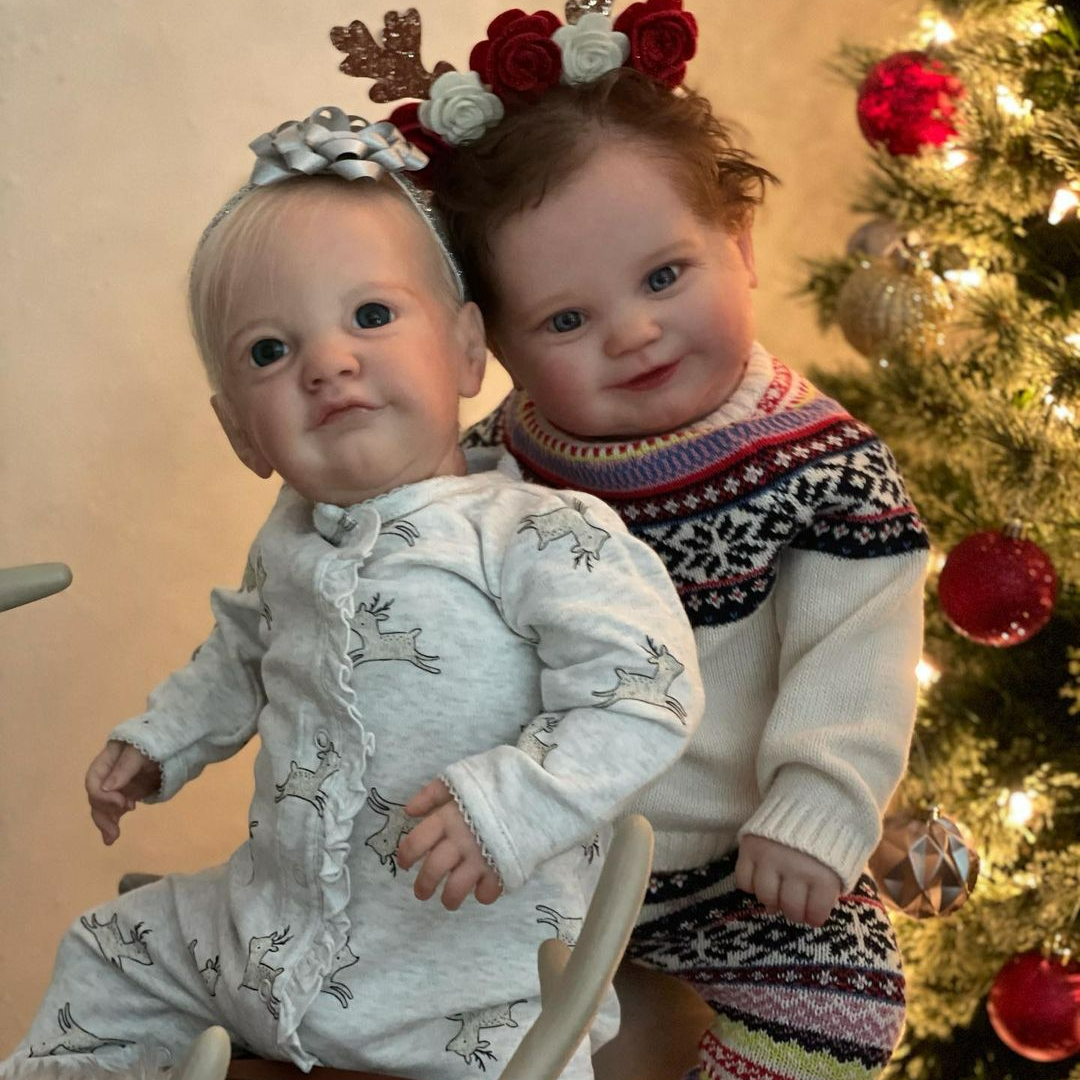  [Baby Twins Sisters] 20'' Truly Look Real Baby Girl Dolls Jovie and Marlowe - Reborndollsshop.com-Reborndollsshop®