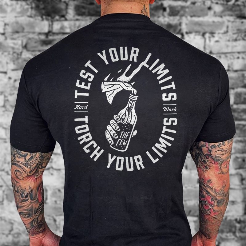Livereid Test Your Limits Torch Your Limits Print Men's T-shirt - Livereid