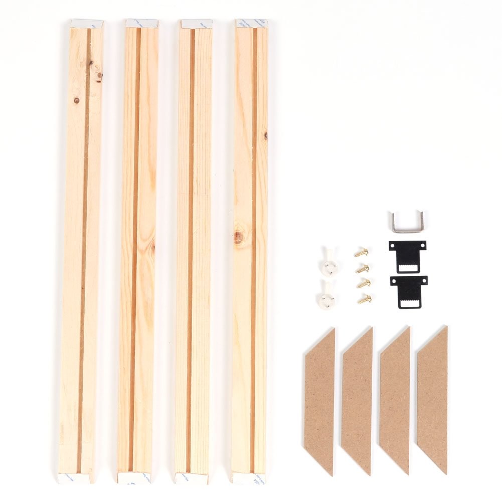DIY Wood Canvas Frame Kit, Solid Wooden Stretcher Bars For Oil Paintings, Prints Canvas, Poster Frame For Stretching And Framing, Easy Assembly, Made