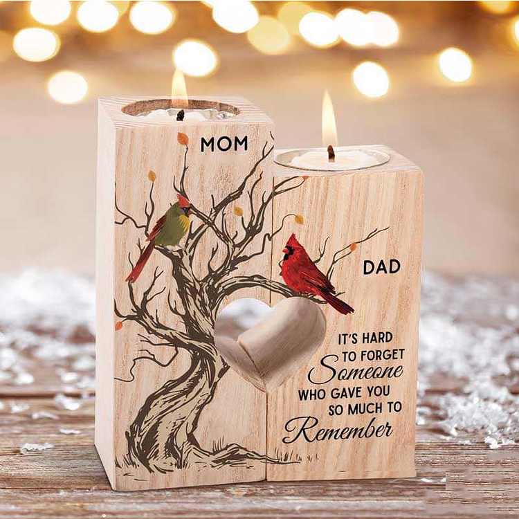 Cardinal Hard To Forget Memorial Candle Holder
