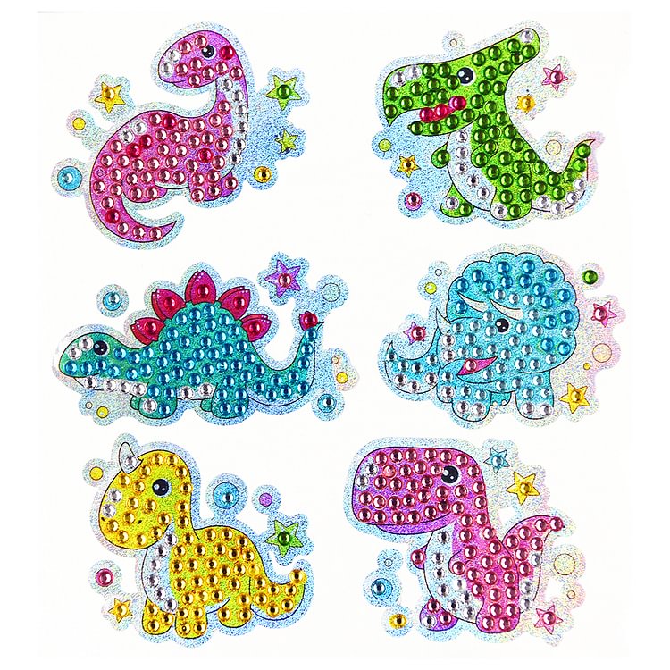 6pcs Dinosaur World-5D DIY Craft Sticker