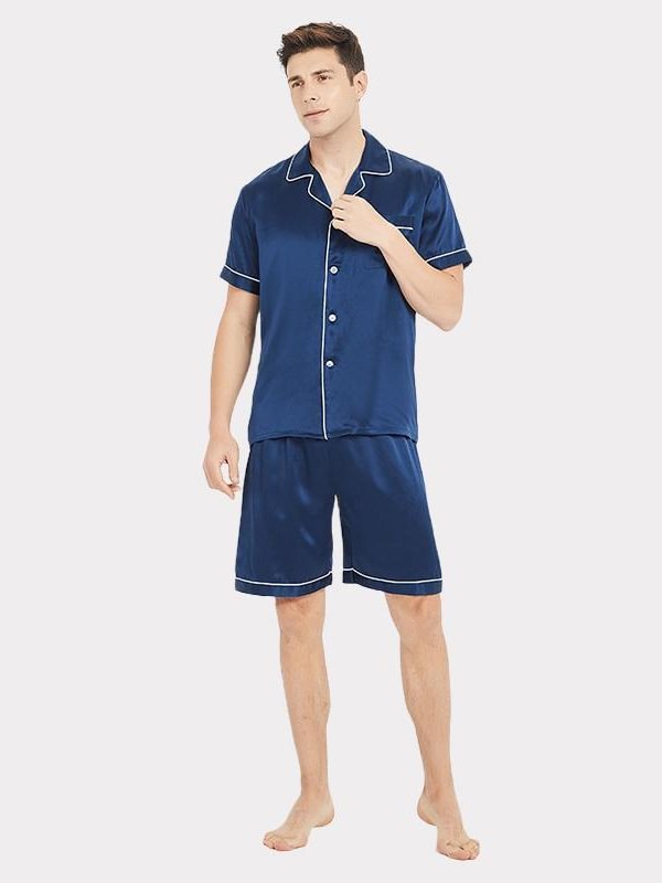 Classic Short Affordable Silk Pajamas For Men