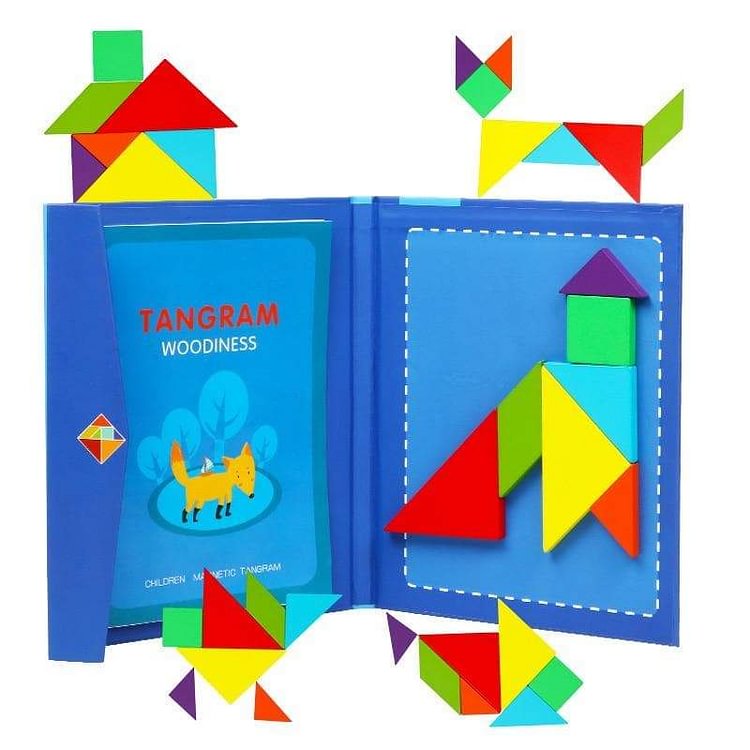 Wooden Magnetic Tangram Book-Mayoulove