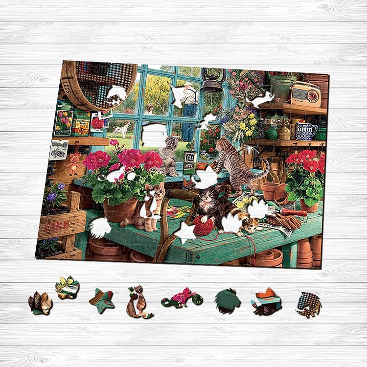 Cute Kittens Wooden Puzzle