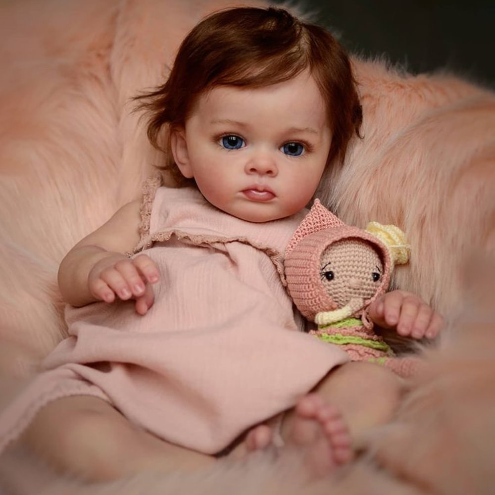 20" Reborn Baby Dolls Realistic Soft Weighted Body True Touch Cloth Body Reborn Cute Toddler Baby Girl Matti