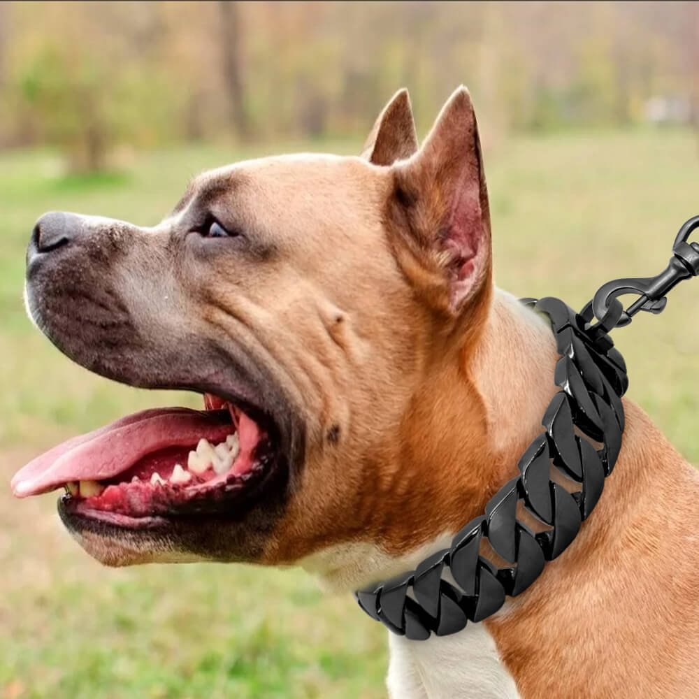 30MM Strong Metal Chain Stainless Steel Pet Training Choke Collar For Large Dogs Pitbull Bulldog-VESSFUL