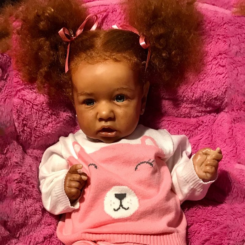 African American 12'' Handmade Amari Full Body Silicone Reborn Baby Doll Girl, Handcrafted of Soft Silicone Body Toy Present -Creativegiftss® - [product_tag]