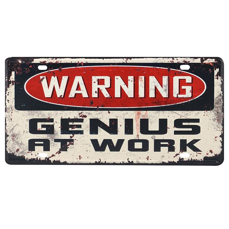 Metal Signs Warning Sign Iron Painting Metal Wall Art Plaque Poster 30x15cm