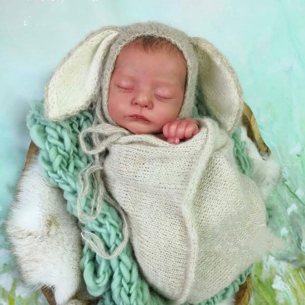 17" Soft Weighted Body Cute Lifelike Handmade Silicone Reborn Sleeping Baby Boy Doll Aryan