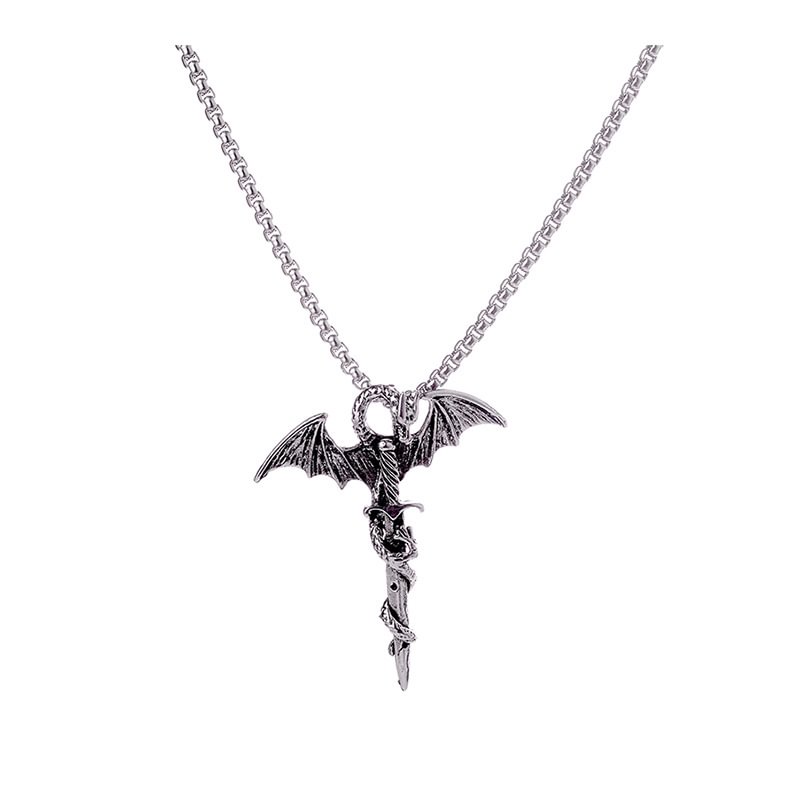 The New Bat Pendant European And American Style Men's Hipster Hip-hop Retro Personality Simple Necklace Pendant Jewelry Wholesale / Techwear Club / Techwear