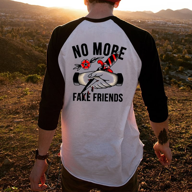 UPRANDY Fashion No More Fake Friends Stab In The Back Printed T-shirt -  UPRANDY