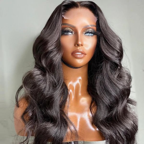 Swedish Ultra Thin Lace Wig丨10-38 Inches Black Body Wave Hair丨5×5 HD Lace Wig