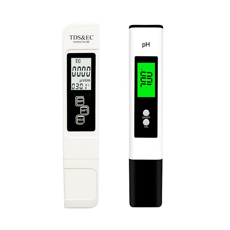 2pcs Portable Digital Water Quality TDS pH Tester Pen Water Purity Monitor