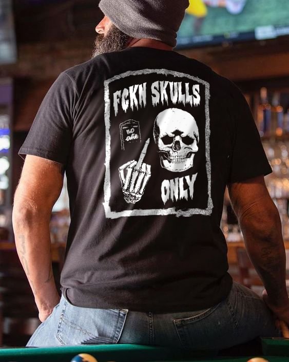 Fckn Skulls Only Printed Men's Cozy T-shirt - Krazyskull