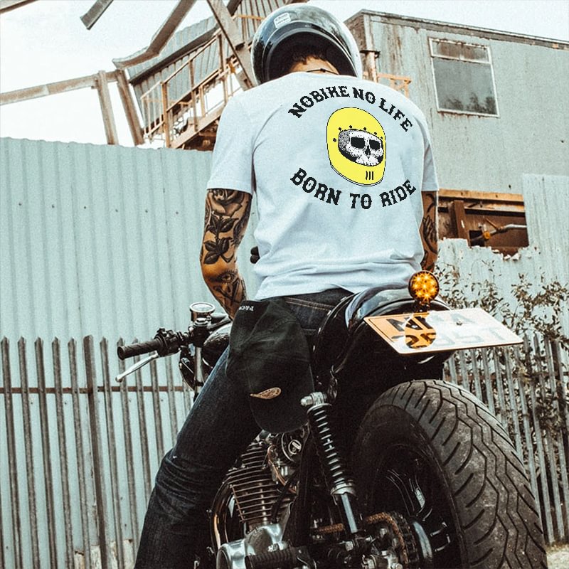 UPRANDY No Bike No Life Born To Ride Printed Men's Casual T-shirt -  UPRANDY
