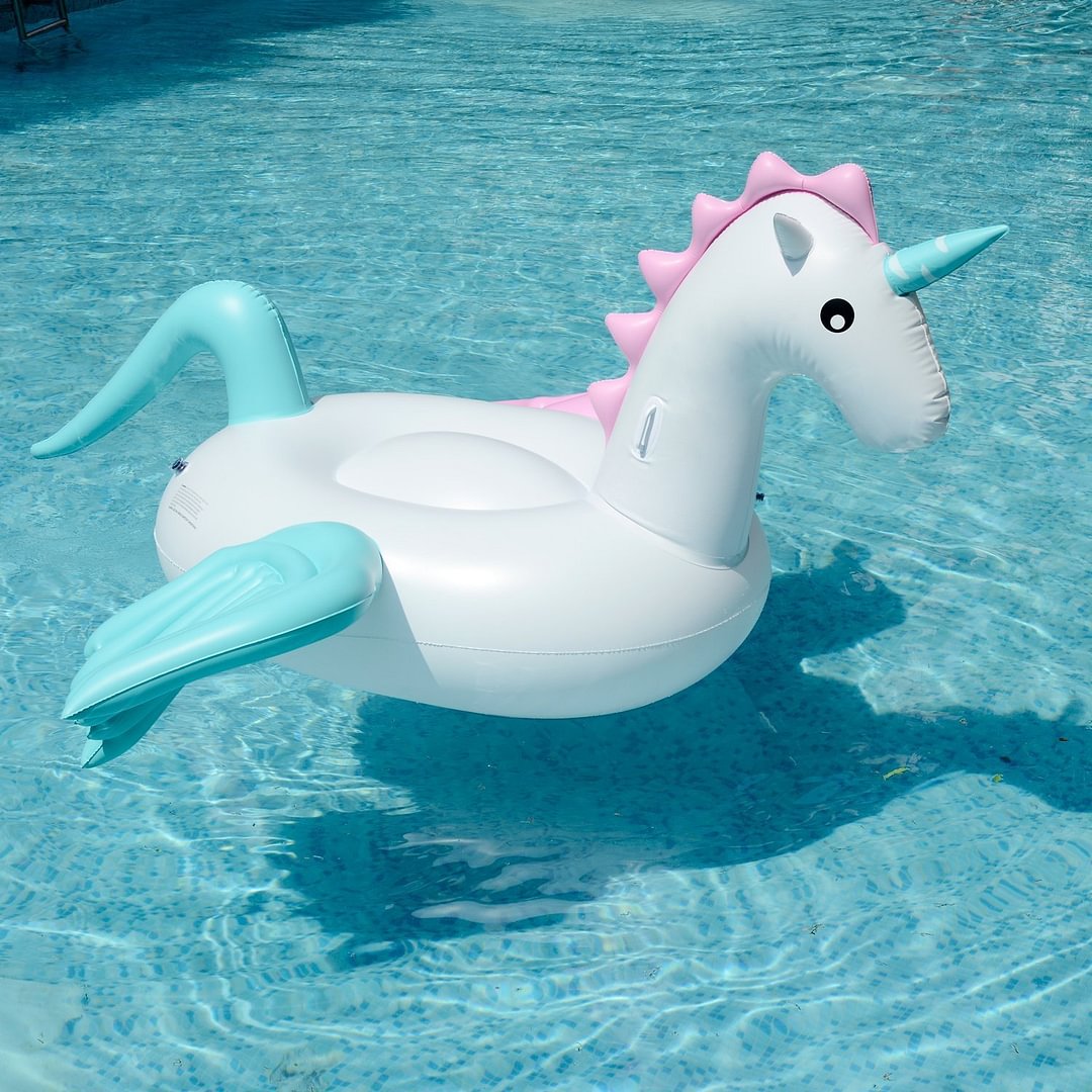 Inflatable Unicorn Pegasus Giant Pool Float Swimming Ring Water Fun、shopify、sdecorshop