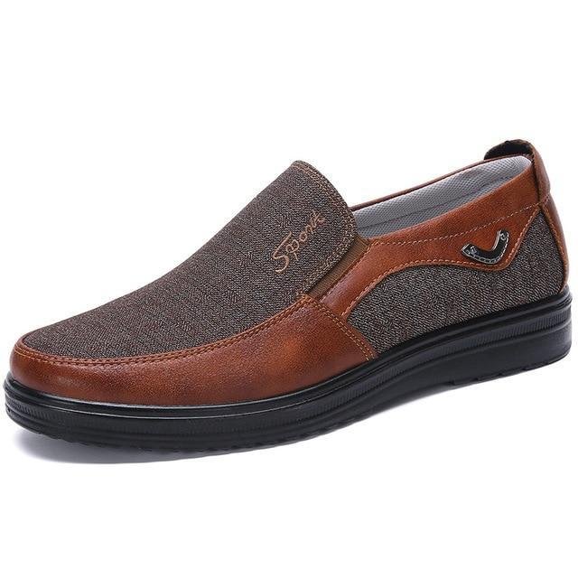 Men's Comfortable Casual Shoes Canvas Flat Loafers Shoes-Corachic