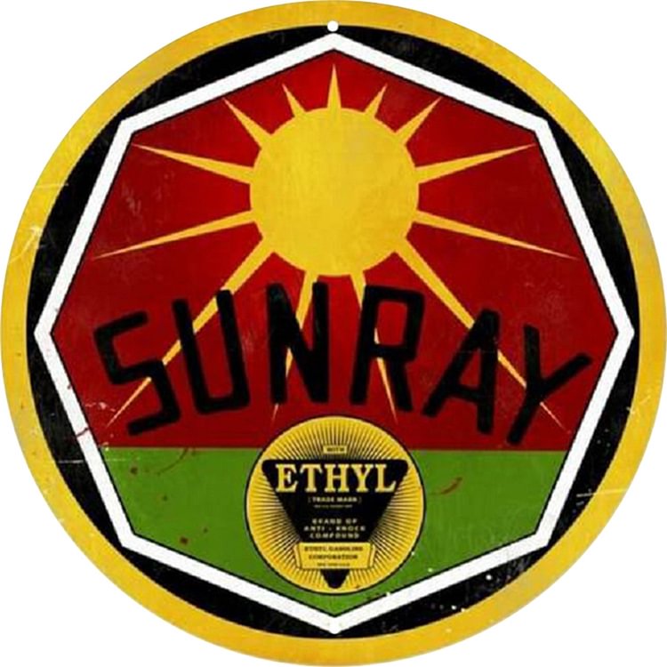 Sunray - Round Vintage Tin Signs/Wooden Signs - 30x30cm