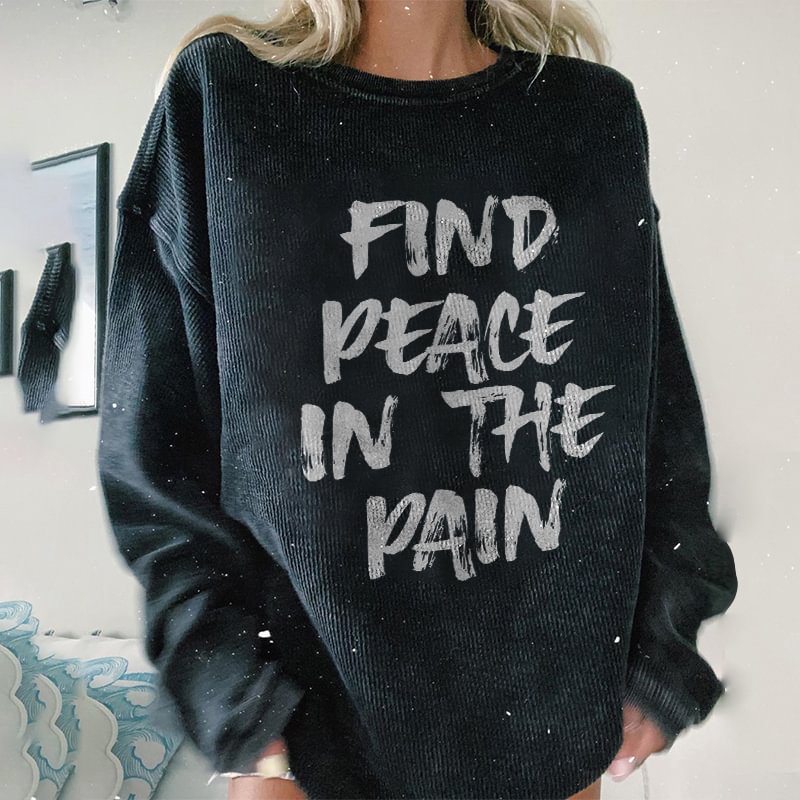 Minnieskull Find Peace In The Pain Pullover Sweatshirt - Minnieskull