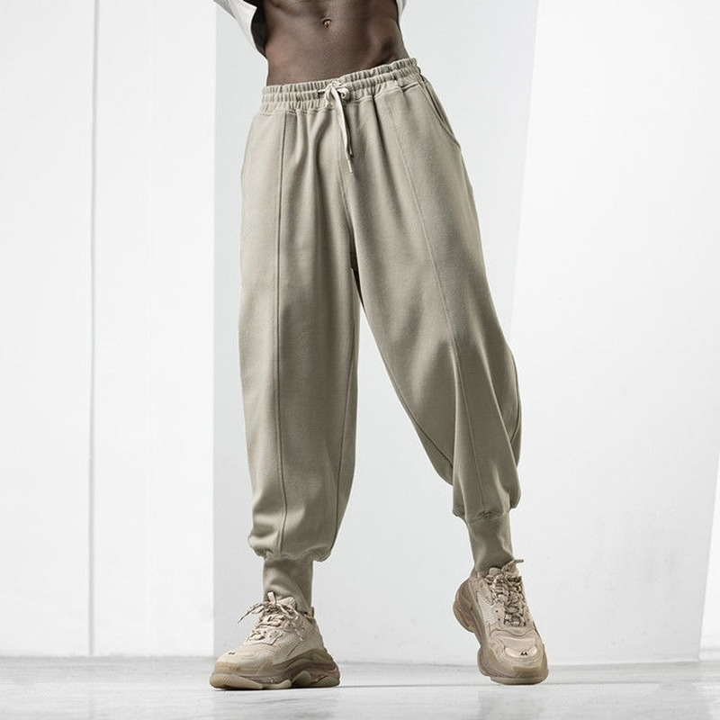 Solid Color Sweatpants Casual Hip Hop Men Pants-VESSFUL