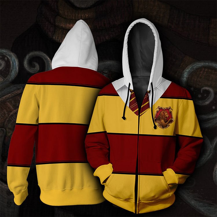 Mayoulove Harry Potter Hogwarts New Fashion Zipper Hoodie Sweater Unisex Sweatshirt Coat-Mayoulove